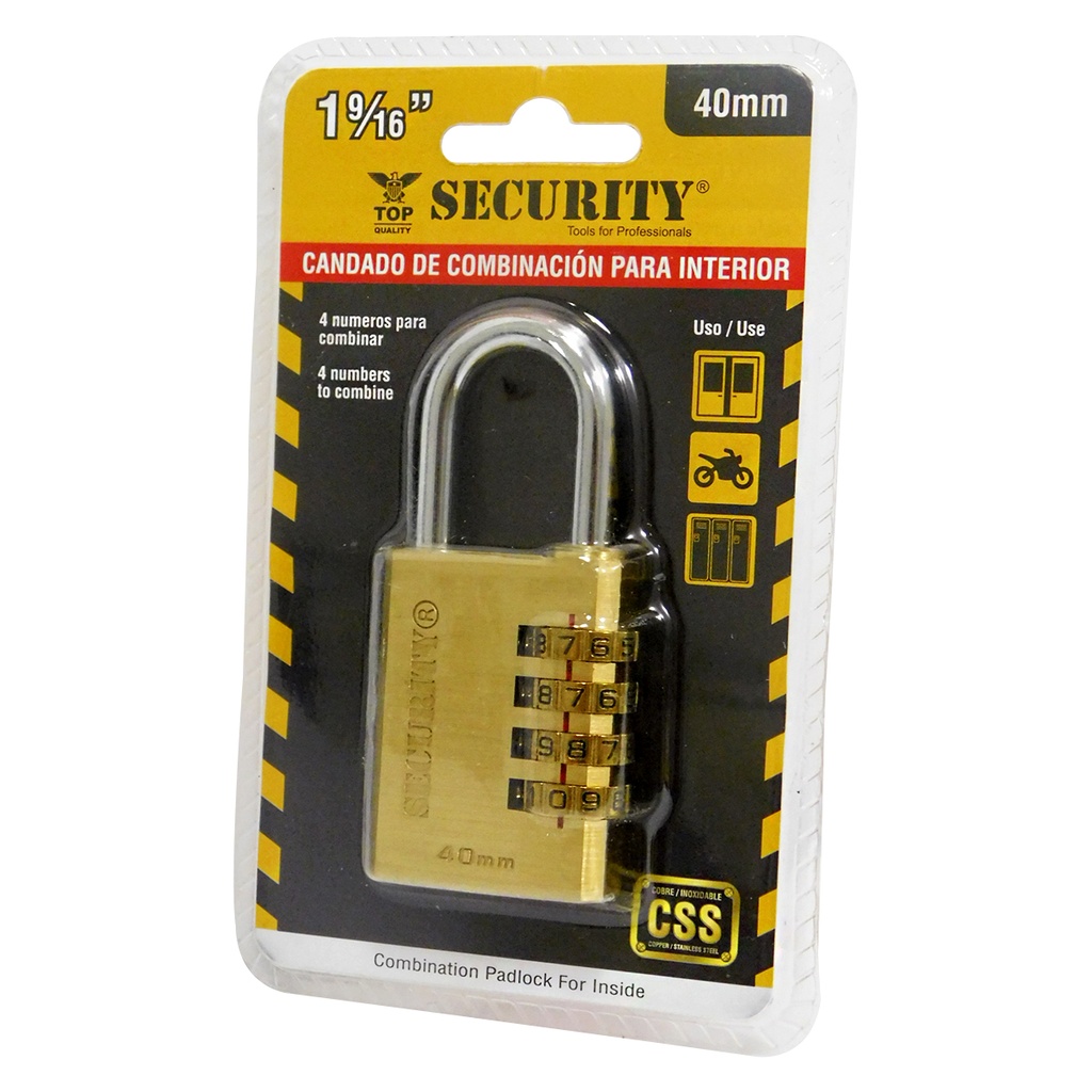 CANDADO 40MM DE COMBINACION SECURITY