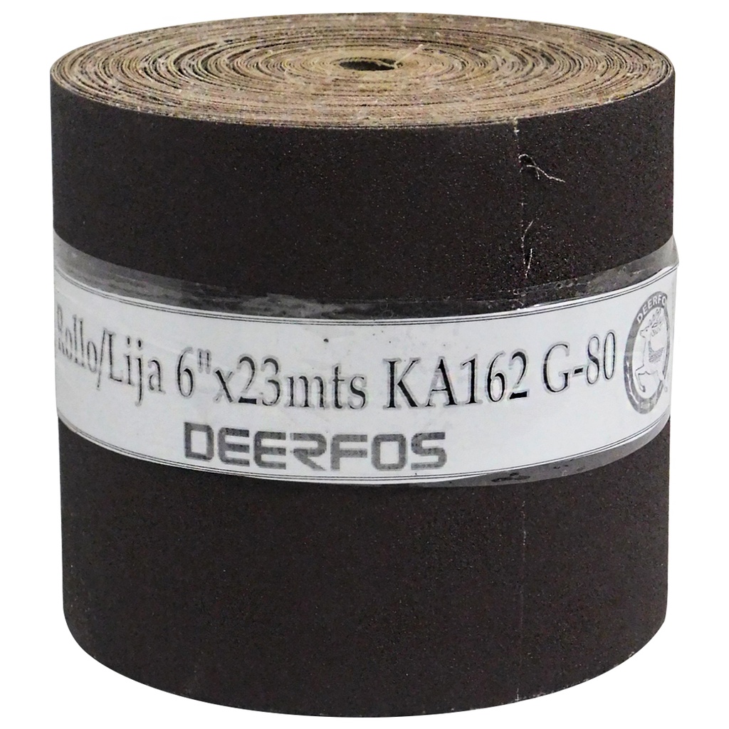 ROLLO DE LIJA 6" X 23MTS GRANO 80 DEERFOS