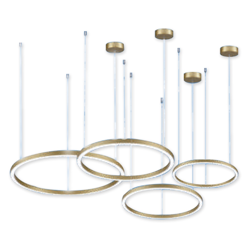 LAMPARA LED COLGANTE 90W 4 ANILLOS ANGEL LIGHT
