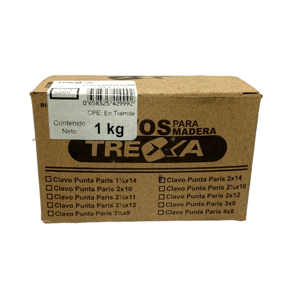 CLAVOS DE ACERO PUNTA PARIS 2" X 14 TREXA