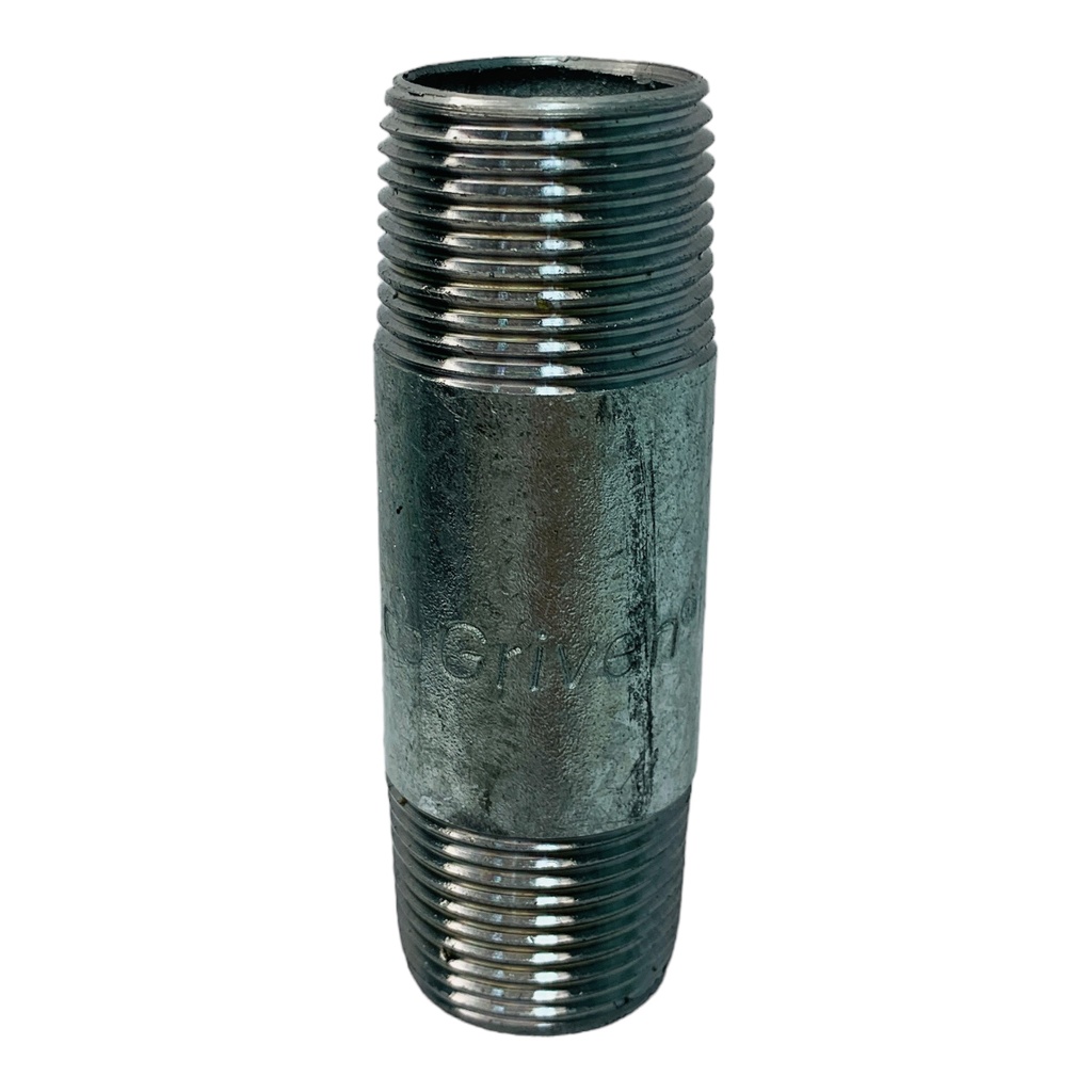 NIPLE 3/4" X 3" DE LARGO DE ACERO GALVANIZADO GRIVEN