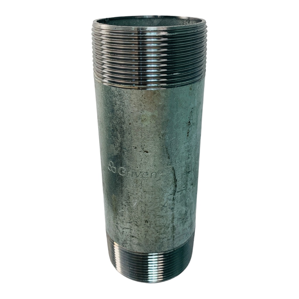 NIPLE 2" X 6" DE LARGO DE ACERO GALVANIZADO GRIVEN