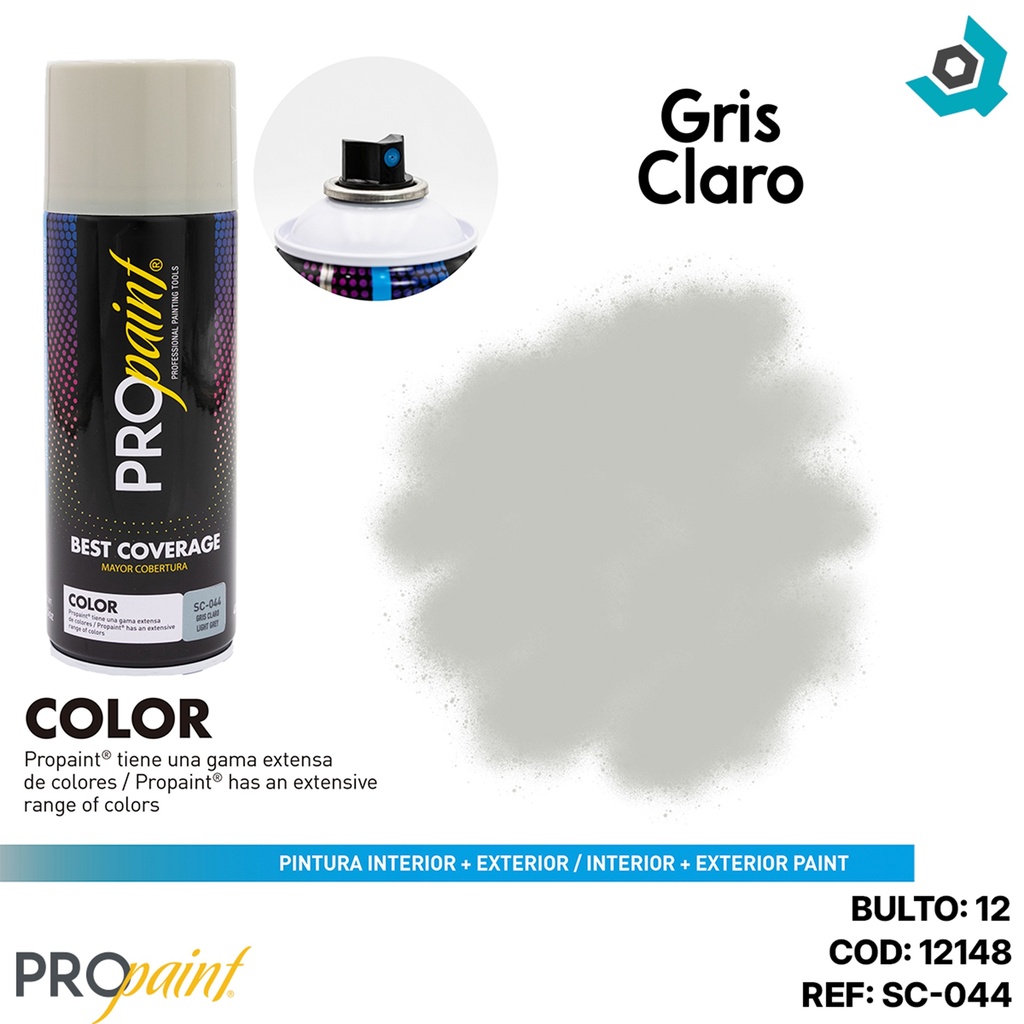 PINTURA EN SPRAY GRIS CLARO PRO PAINT
