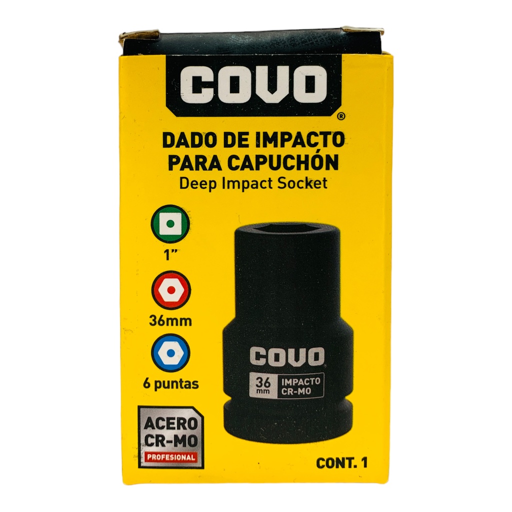 DADO DE IMPACTO 36MM X 1” COVO