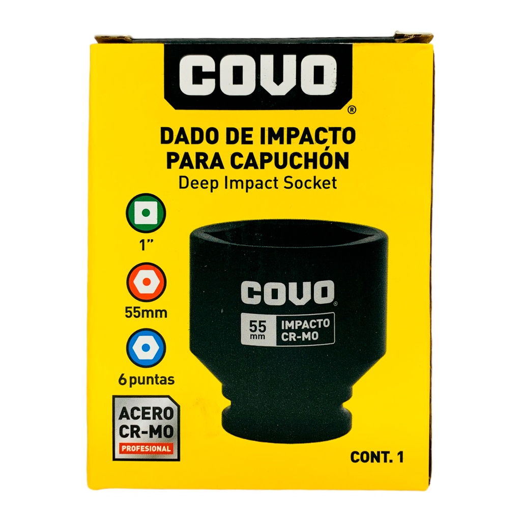 DADO DE IMPACTO 55MM X 1” COVO