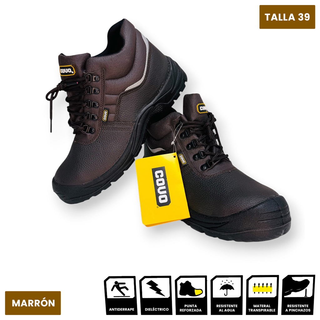 BOTAS DE SEGURIDAD INDUSTRIAL TALLA 39 COVO