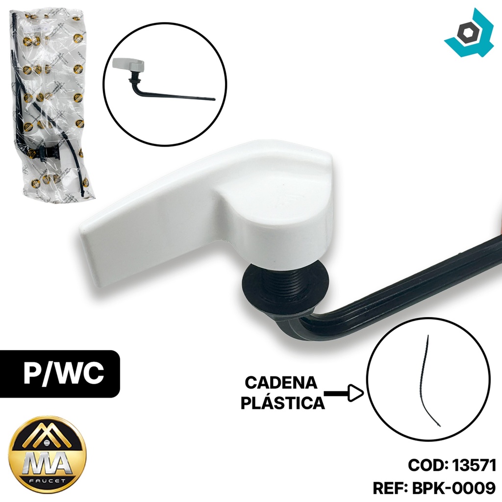 BALANCIN PARA TANQUE DE INODORO CON CADENITA METALES ALEADOS