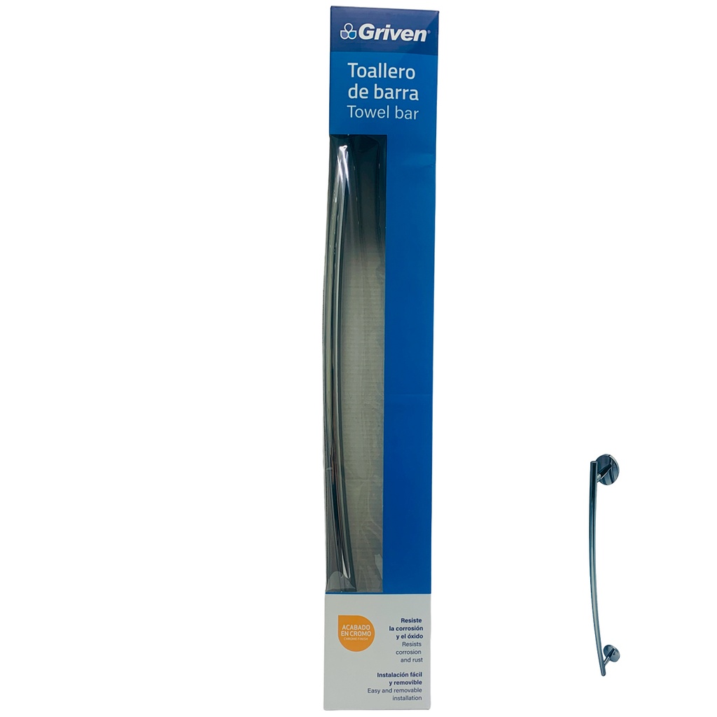 TOALLERO DE BARRA CROMADO GRIVEN