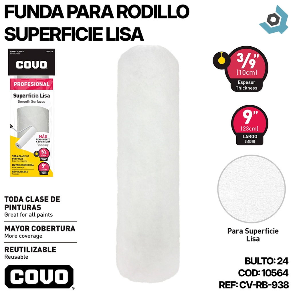 FUNDA PARA RODILLO SUPERFICIE LISA COVO