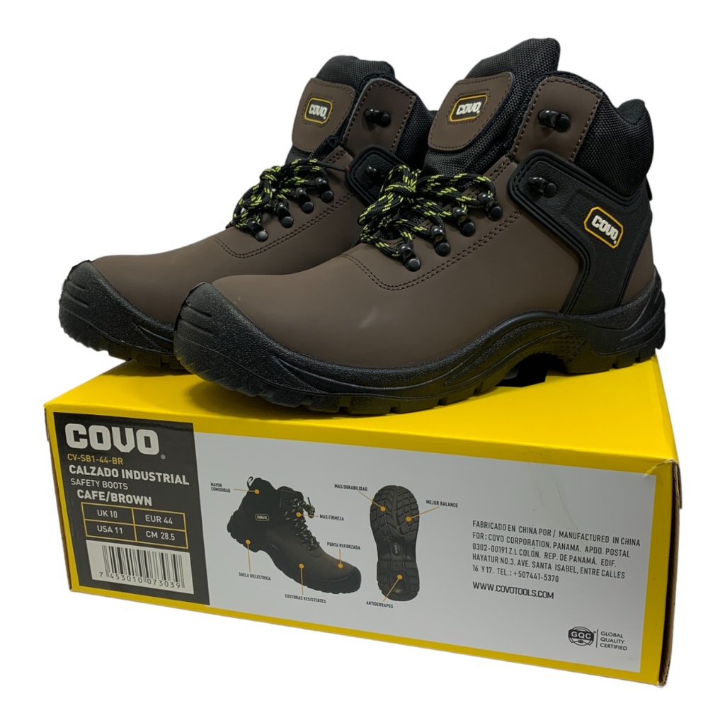 BOTAS DE SEGURIDAD MARRONES TALLA 44 COVO
