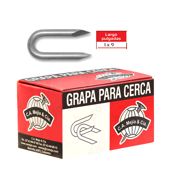 GRAPA PARA CERCA 1" X 9 MEJIA