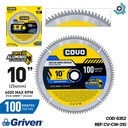 DISCO DE SIERRA 10" PARA ALUMINIO COVO