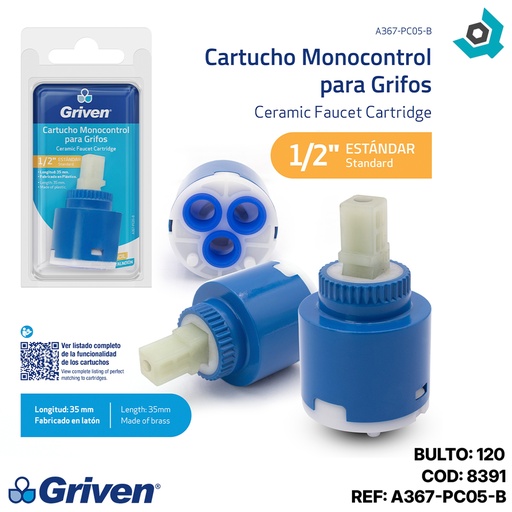 [8391] CARTUCHO CERAMICO 35MM MONOCONTROL GRIVEN