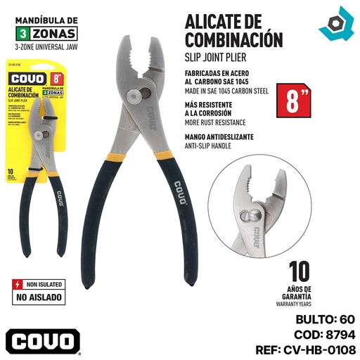 [8794] ALICATE 8" DE COMBINACION COVO