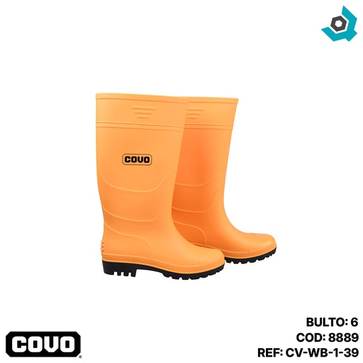 [8889] BOTAS DE CAUCHO T39 SIN PUNTA DE HIERRO COVO