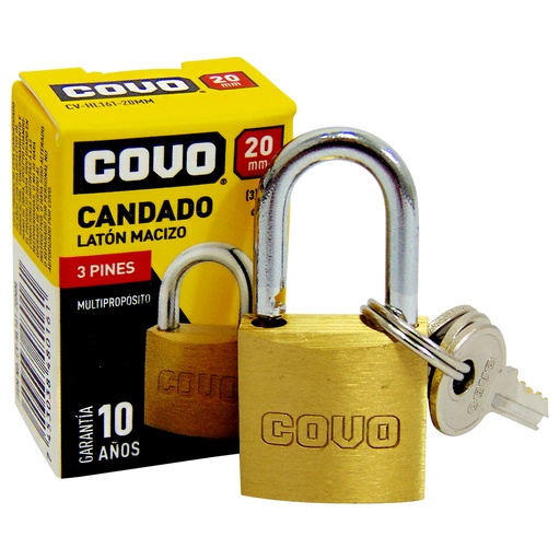 [8950] CANDADO 20MM BRONCE COVO