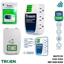 PROTECTOR DE VOLTAJE 120V 3 TOMAS TROEN