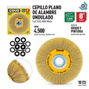 DISCO CEPILLO DE ALAMBRE 8" PLANO COVO