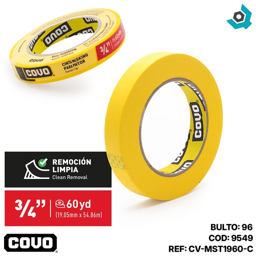 [9549] TIRRO PARA ENMASCARAR 3/4" PARA PINTAR COVO