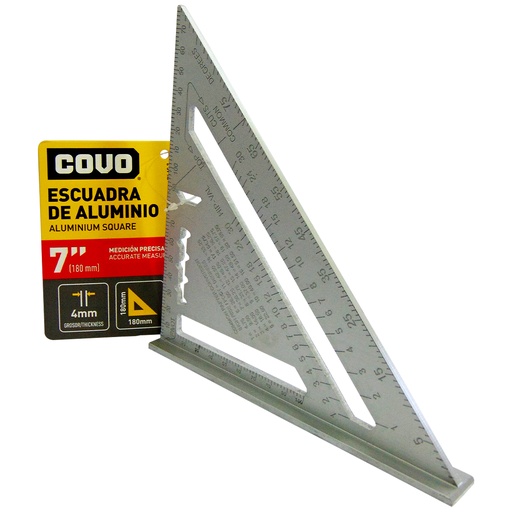 [9573] ESCUADRA DE ALUMINIO 7" COVO