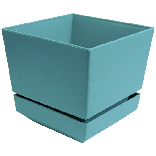 [9595] MATERO Y PLATO PP ART CUAD TEX L18 TURQUESA DP