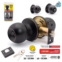 CERRADURA DE POMO PARA DORMITORIO NEGRO MATE COVO