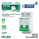 BREAKER TERMOMAGNETICO 25A 2P TIPO EUROPEO TROEN