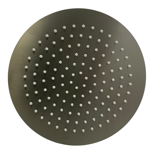 [11274] REGADERA PARA DUCHA TIPO LLUVIA REDONDA 8" GRIS METALICO GRIVEN GUN METAL