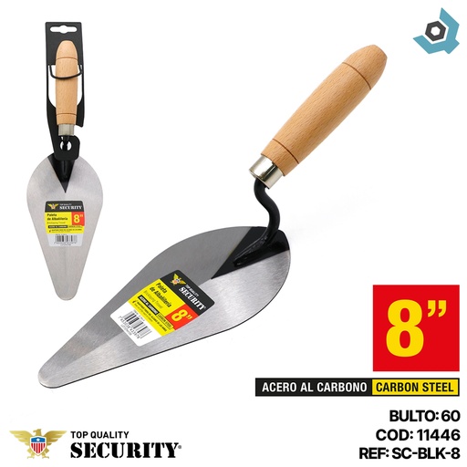 [11446] ESPATULA DE ALBANILERIA 8" SECURITY