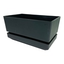 MATERO Y PLATO ART REC TEXT L18 NEGRO DP