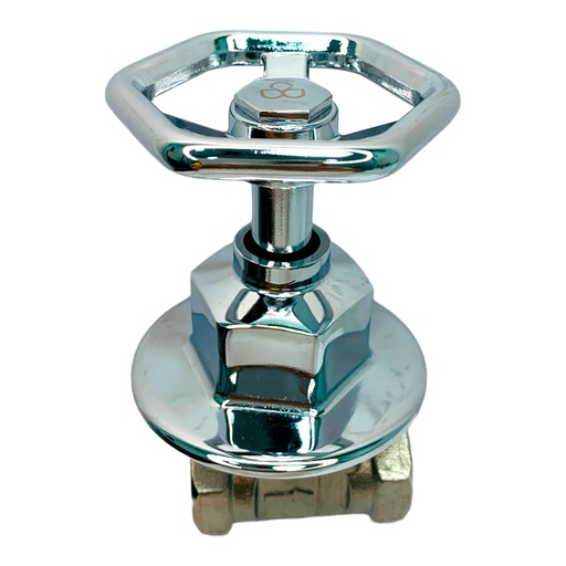 [11709] LLAVE PARA DUCHA 1/2" CROMADO ACERO INOXIDABLE GRIVEN