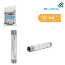 NIPLE 3/4" X 6" DE ACERO GALVANIZADO GRIVEN