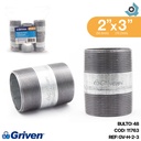 NIPLE 2" X 3" DE LARGO DE ACERO GALVANIZADO GRIVEN