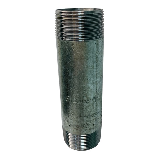 [11772] NIPLE 1 1/2" X 6" DE LARGO DE ACERO GALVANIZADO GRIVEN