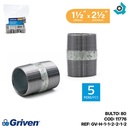 NIPLE 1 1/2" X 2 1/2" DE LARGO DE ACERO GALVANIZADO  GRIVEN