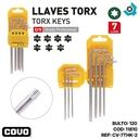 JUEGO DE LLAVES L TORX X 7 PIEZAS COVO