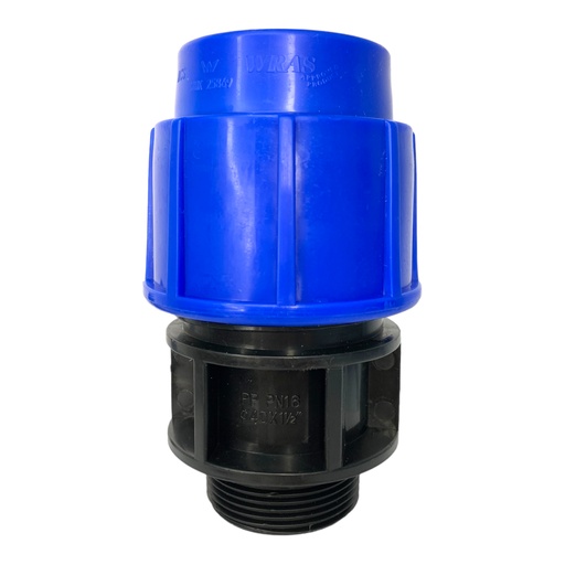 [11919] ADAPTADOR MACHO 40MM SALIDA 1 1/2" PARA RIEGO PEAD TUBRICA