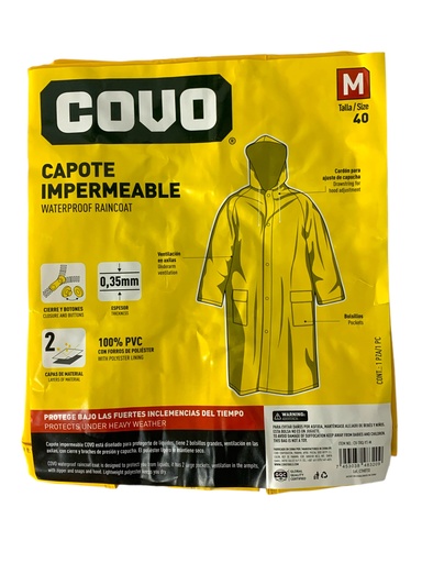 [12054] CAPOTE IMPERMEABLE TALLA M COVO