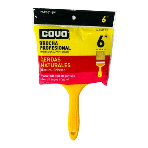 [12055] BROCHA 6" CERDAS BLANCAS COVO