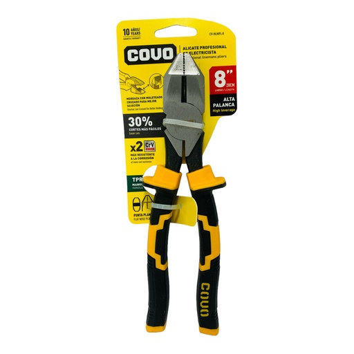 [12143] ALICATE PROFESIONAL 8" PARA ELECTRICISTA COVO COVO