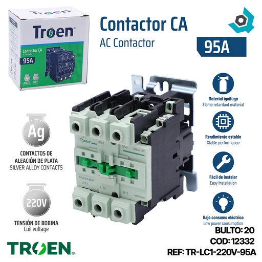 [12332] CONTACTOR CA 95A 220V TROEN
