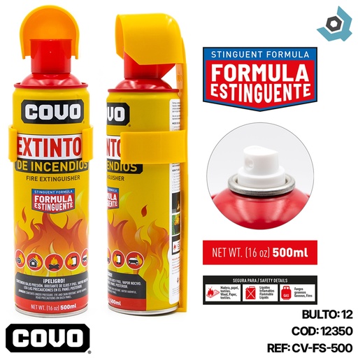 [12350] EXTINTOR DE INCENDIOS 500ML COVO