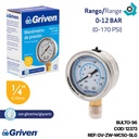 MANOMETRO DE PRESION 1/4" GRIVEN