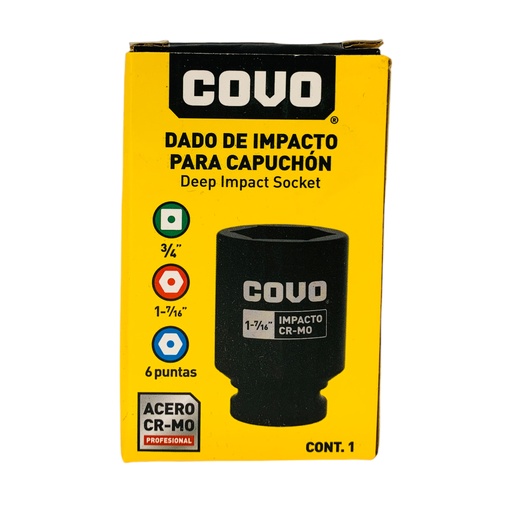 [12301] DADO DE IMPACTO 1-7/16" X 3/4” COVO