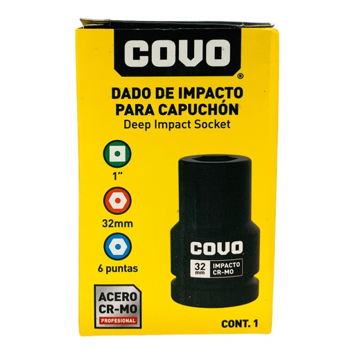 [12305] DADO DE IMPACTO 32MM X 1” COVO