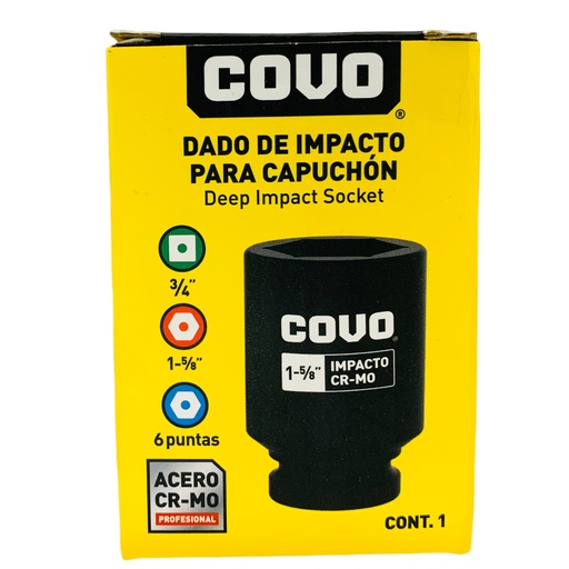 [12283] DADO DE IMPACTO 1-5/8" X 3/4” COVO