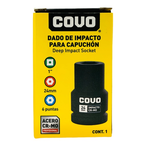 [12289] DADO DE IMPACTO 24MM X 1” COVO