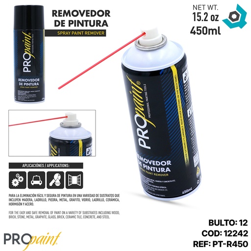 [12242] SPRAY REMOVEDOR DE PINTURA 450ML PRO PAINT