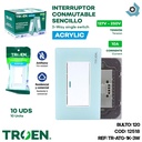 APAGADOR INDIVIDUAL 3 WAY ACRILICO VERDE AGUA TROEN