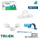 ABRAZADERA OMEGA 3/4" 100 PZAS TROEN
